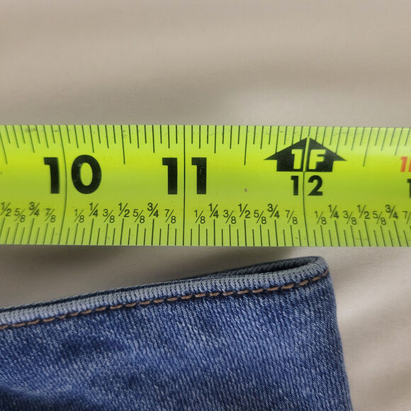 Ibiza Denim Shorts Junior 3 Blue Jean High Rise Push Up Triple Button Distressed - Picture 4 of 14